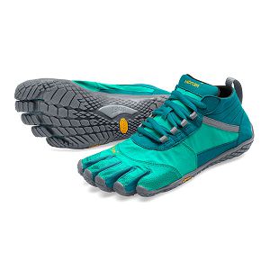 Vibram V-Trek Teal/Grey Womens Trail Shoes | India-650317
